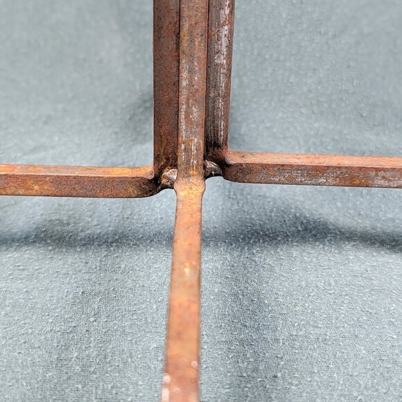 Vintage Wrought Iron Mug Holder  Metal Coffee Cup Stand Rustic 16" x 8" Holds 4 - Picture 12 of 16